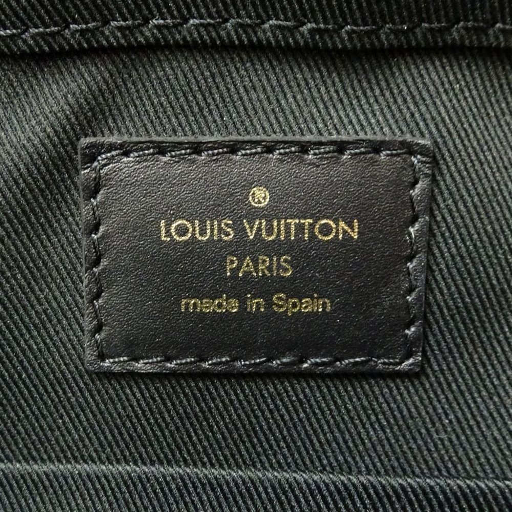 Saintonge Monogram Canvas Black Shoulder Bag - Picture 8 of 8